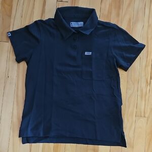 Figs Pro Black Polo Tee
